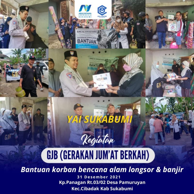 GERAKAN JUM`AT BERKAH (GJB) &  PPA SIAGA Penyaluran Donasi  Tanah Longsor Di KP. Panagan RT 03/02 Desa Pamuruyan